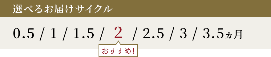 選べるお届けサイクル