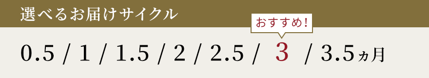 選べるお届けサイクル
