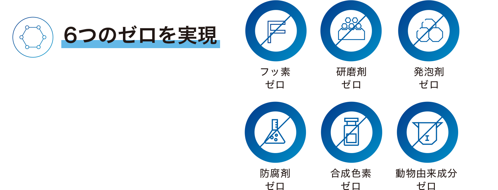 6つのゼロを実現