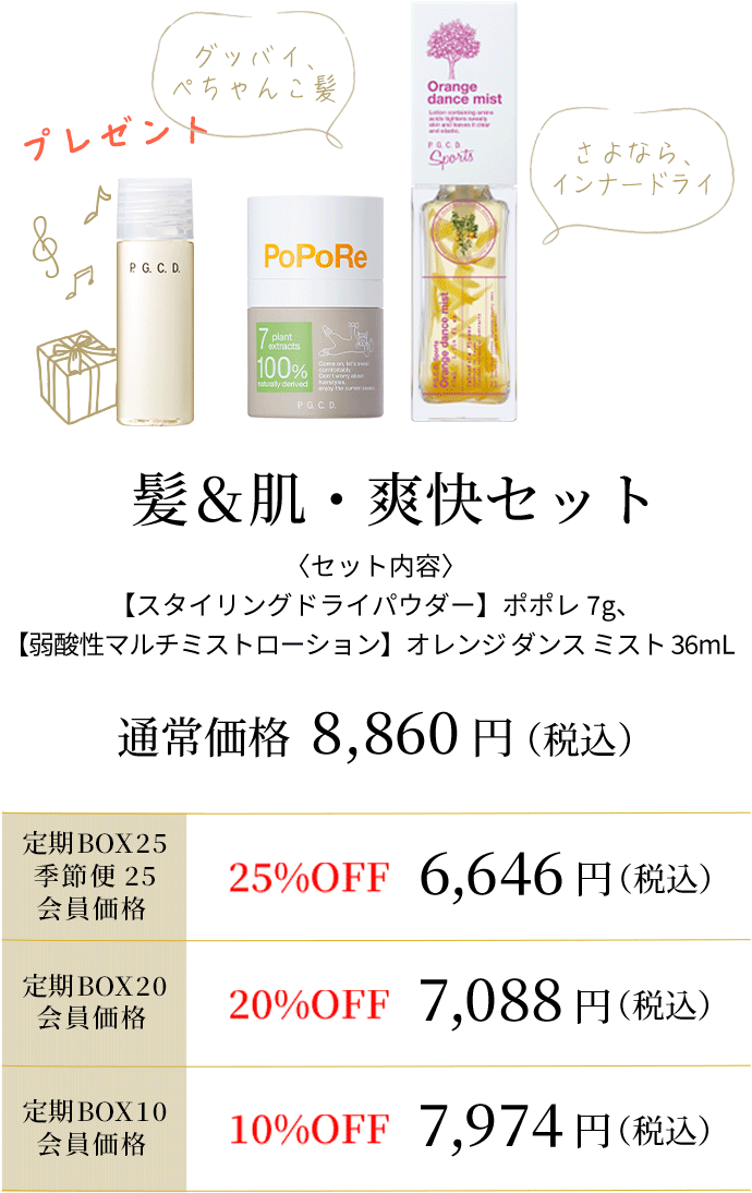 髪＆肌・爽快セット