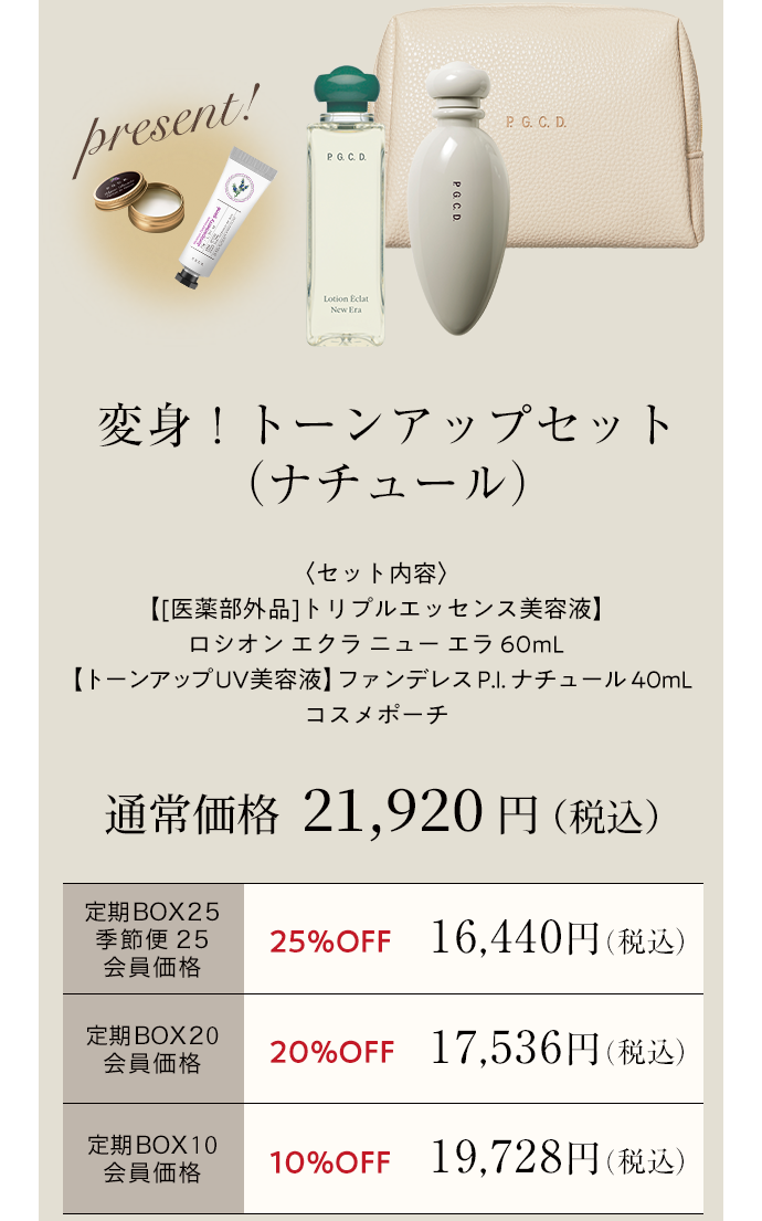変身！トーンアップセット（ナチュール）