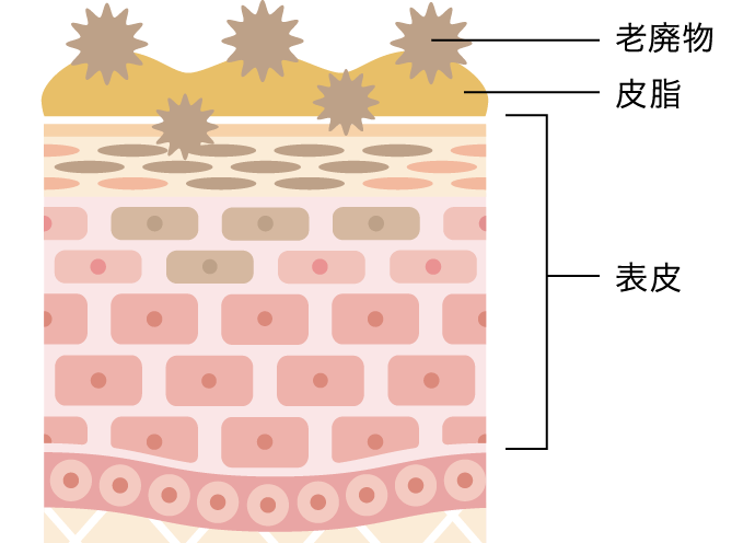 睡眠中の肌の汚れ