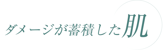 ダメージが蓄積した肌